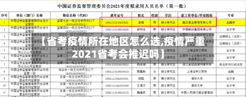 【省考疫情所在地区怎么选,疫情严重2021省考会推迟吗】-第3张图片
