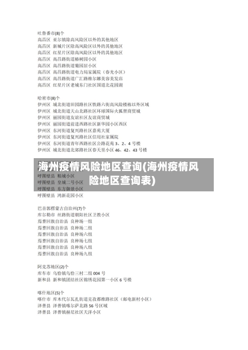海州疫情风险地区查询(海州疫情风险地区查询表)-第2张图片
