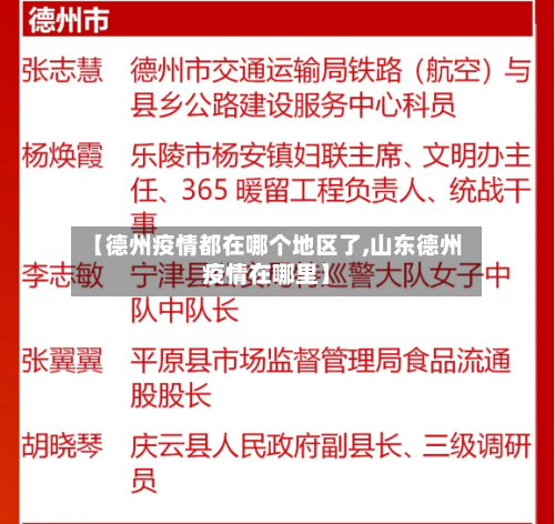 【德州疫情都在哪个地区了,山东德州疫情在哪里】