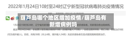 葫芦岛哪个地区增加疫情/葫芦岛有新增病例吗
