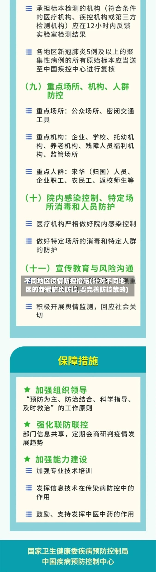 不同地区疫情防控措施(针对不同地区的新冠肺炎防控,要完善防控策略)