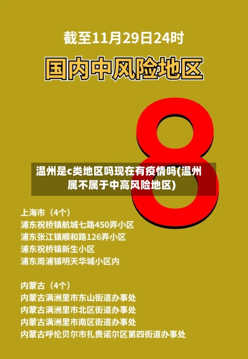 温州是c类地区吗现在有疫情吗(温州属不属于中高风险地区)