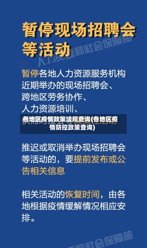 各地区疫情政策法规查询(各地区疫情防控政策查询)-第2张图片