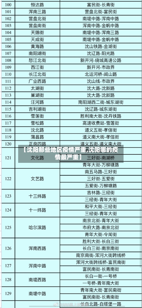 【沈阳那些地区疫情严重,沈阳哪的疫情最严重】-第3张图片