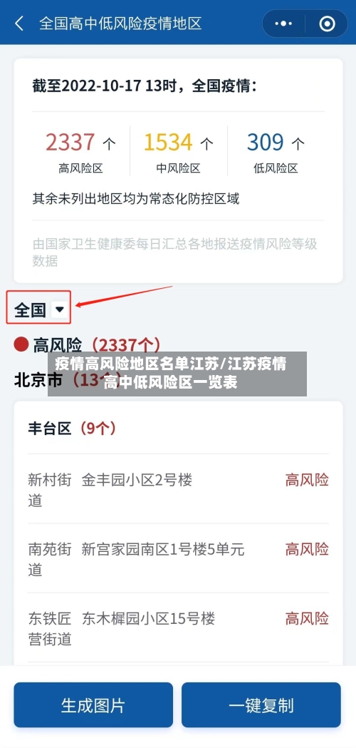 疫情高风险地区名单江苏/江苏疫情高中低风险区一览表-第3张图片